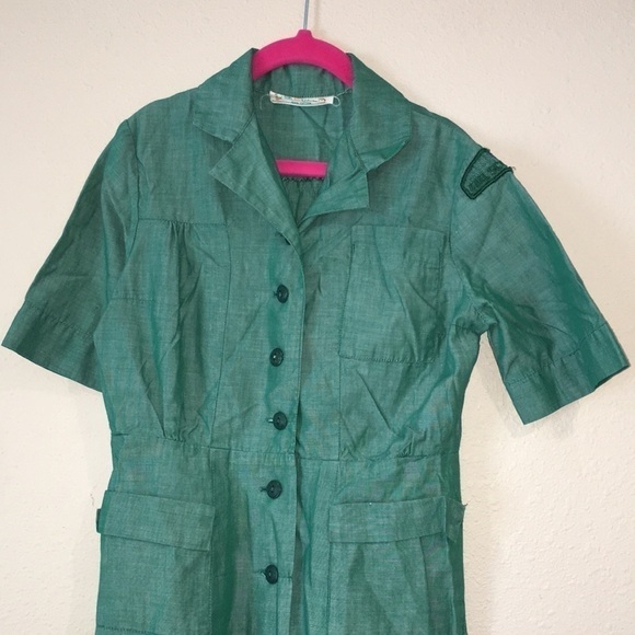 Girl Scouts USA New York vintage official uniform dress aprox size 8-10 - Picture 2 of 5
